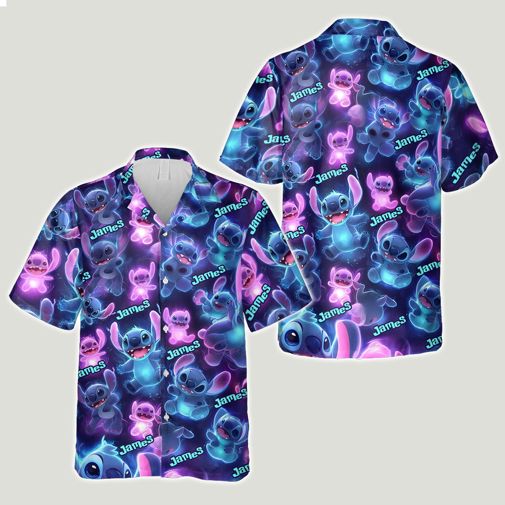 Happy Brightening Ohana - Personalized Ohana Hawaiian Shirt