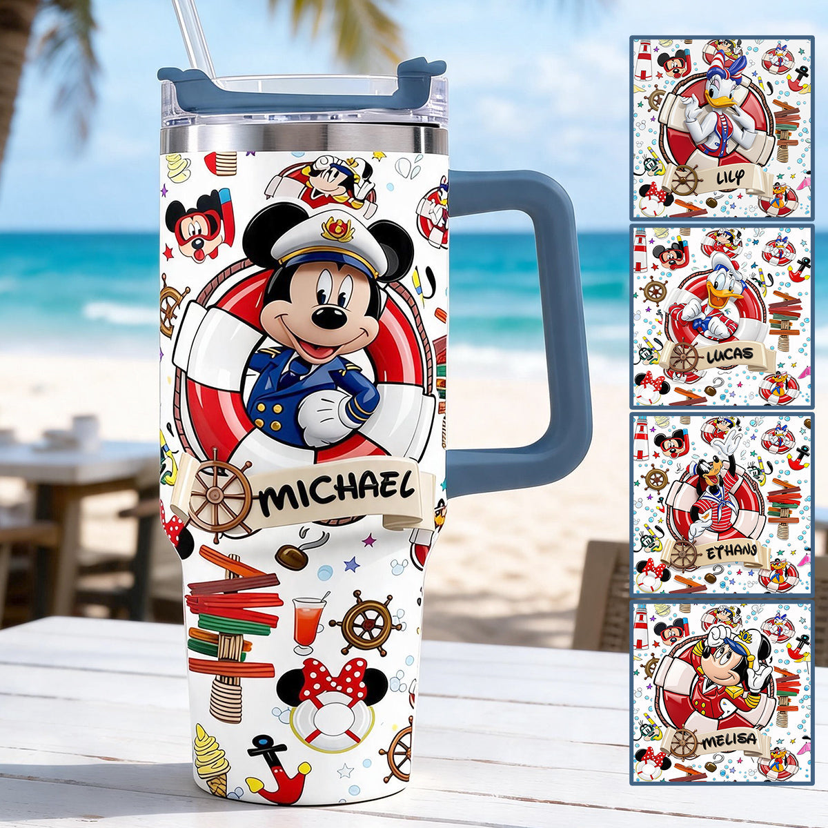 Cruising Friends - Personalized Dream Cruise Tumbler With Handle