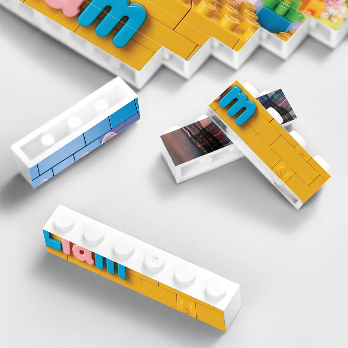 Custom Any Photo - Personalized Mouse One-sided Horizontal Rectangle Building Brick Blocks