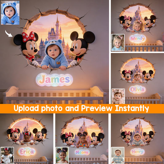 Custom Any Photo Friends - Personalized Mouse Wall Decal