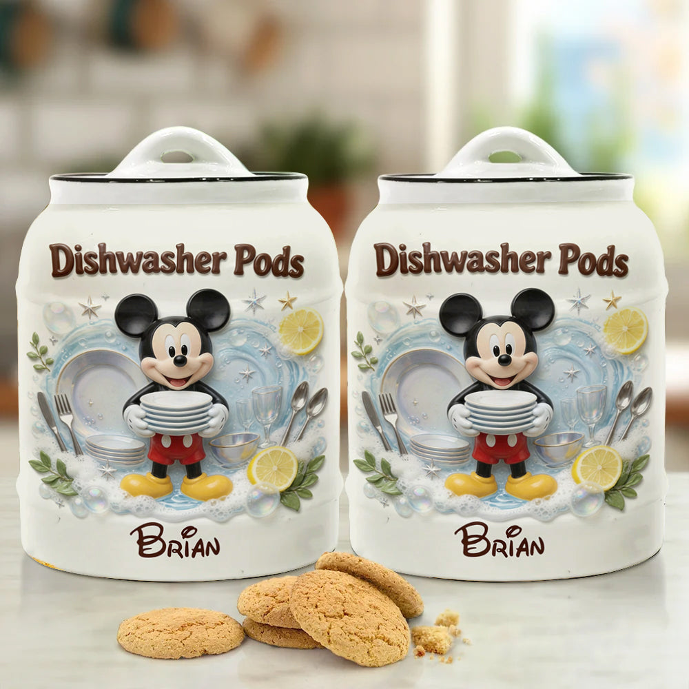 Dishwasher Pods - Personalized Mouse Cookie Jar