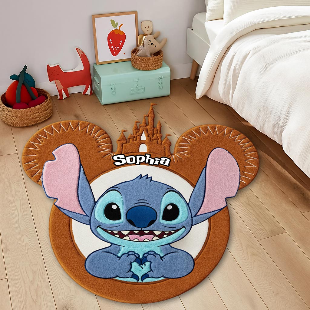 Magical Moments - Personalized Ohana Shaped Doormat/ Rug