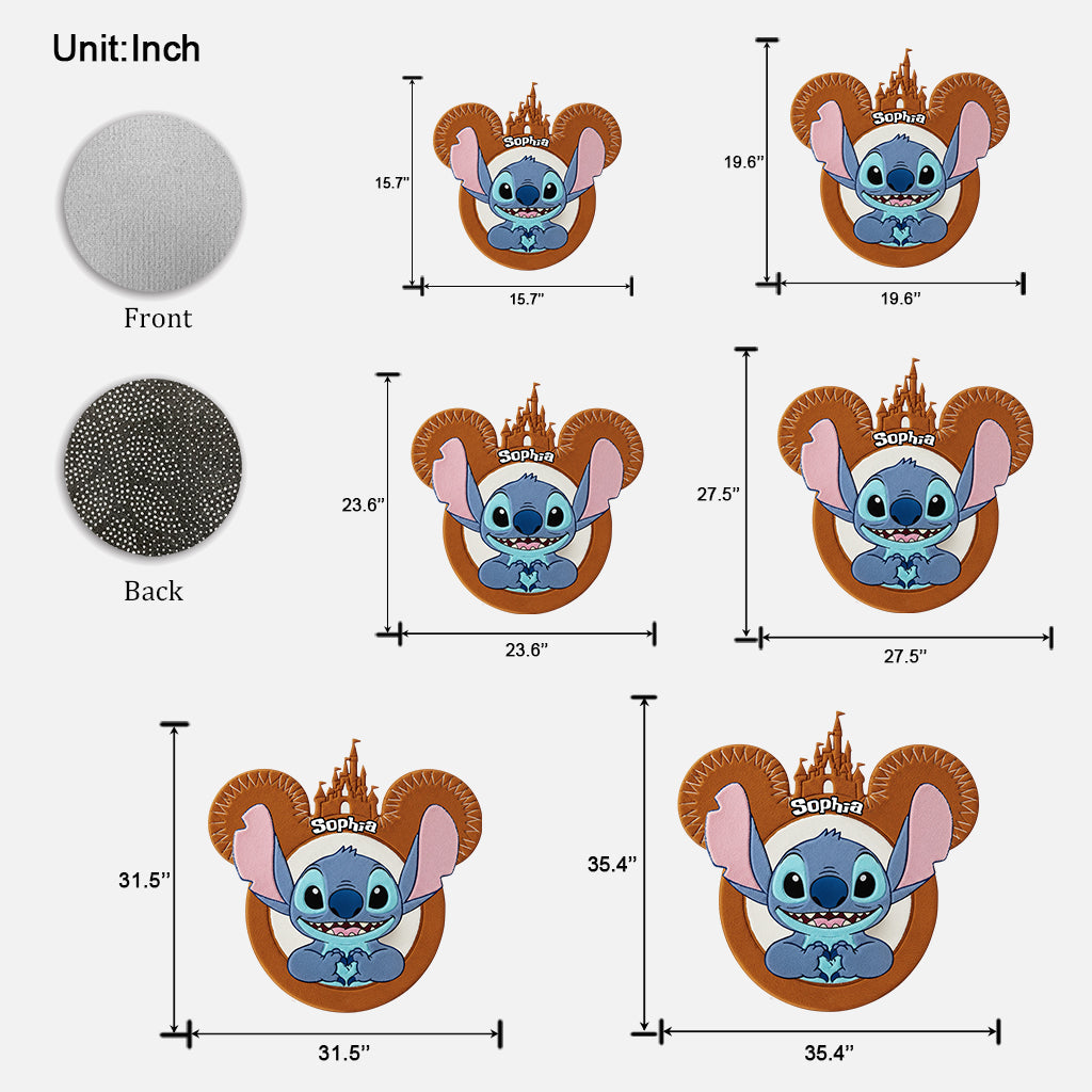 Magical Moments - Personalized Ohana Shaped Doormat/ Rug