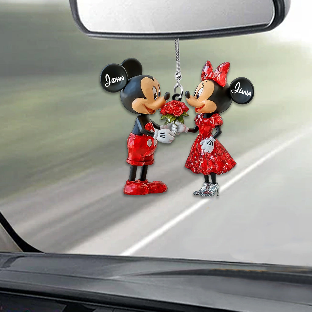 Cute Mouse Couple - Personalized Mouse Car Ornament