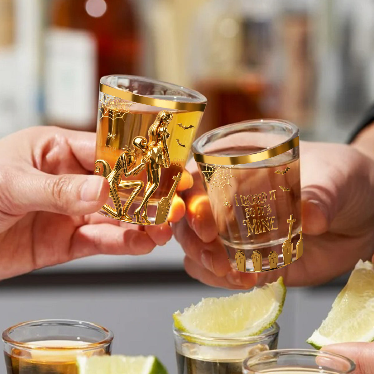 I licked it so it's mine - Personalized Nightmare Shot Glasses Set
