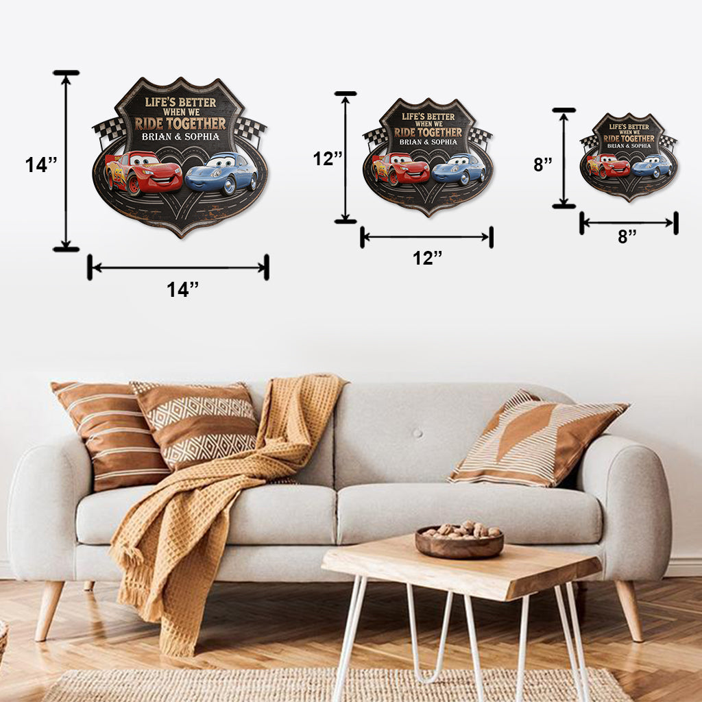 Ride Together - Personalized Racing Lover Cut Metal Sign