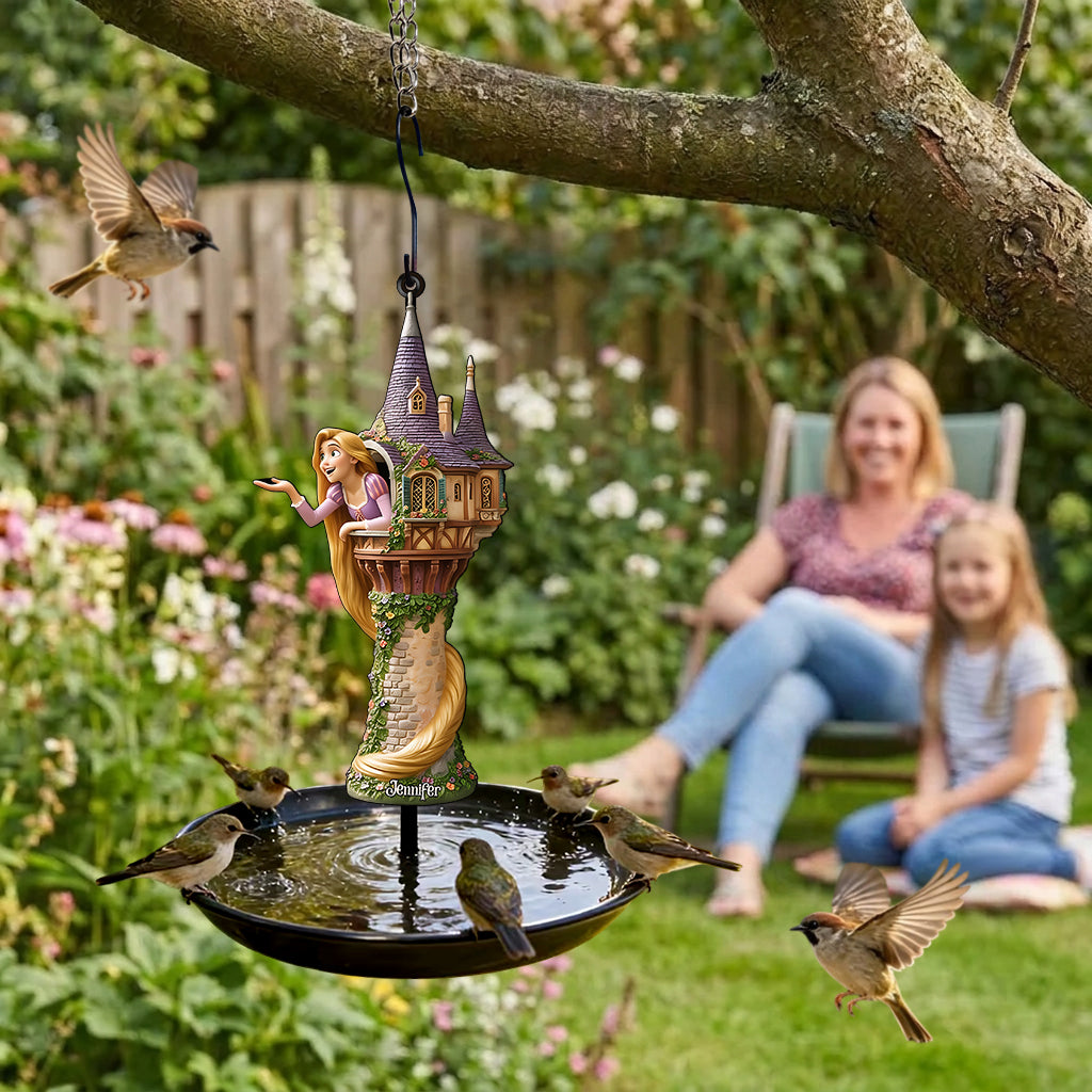 Magic Princess Castle - Personalized Beautiful Princess Bird Feeder/ Bath