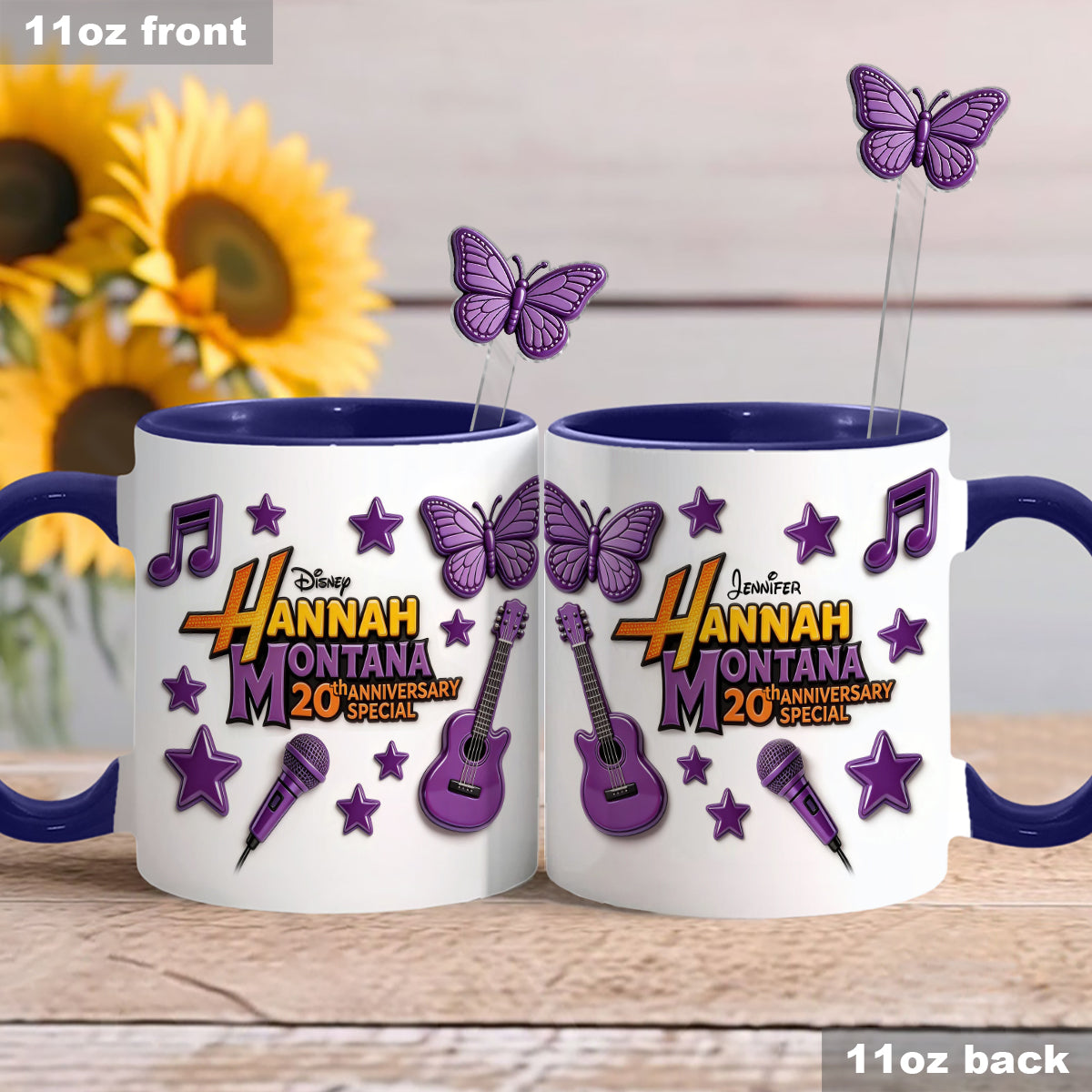 Best Of All Worlds - Personalized Teenage Girl Set Accent Mug with Acrylic Stirrers