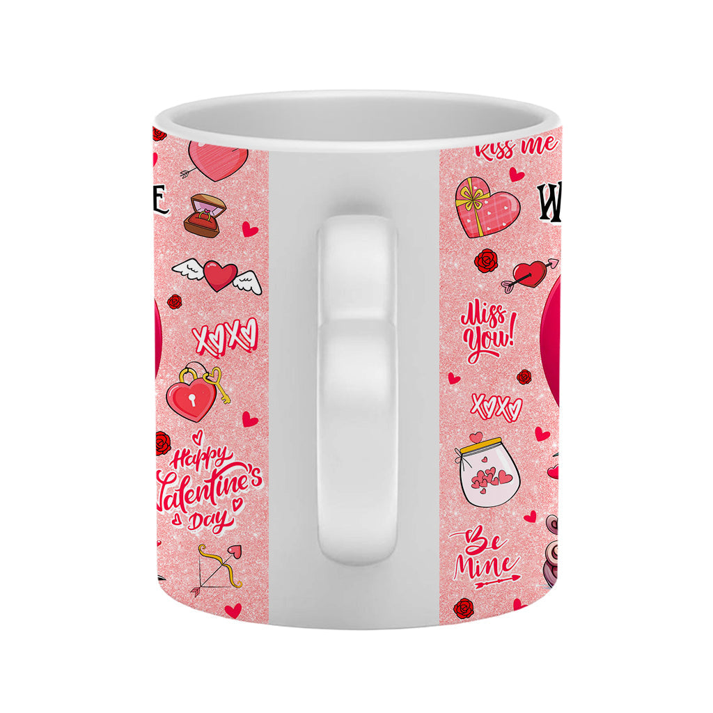We're Simply Meant To Be - Personalized Nightmare Heart Handle Mug