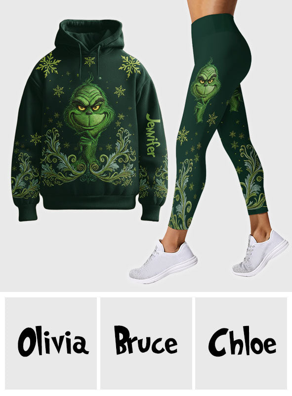 Merry Grinchmas - Personalized Stole Christmas Hoodie and Leggings