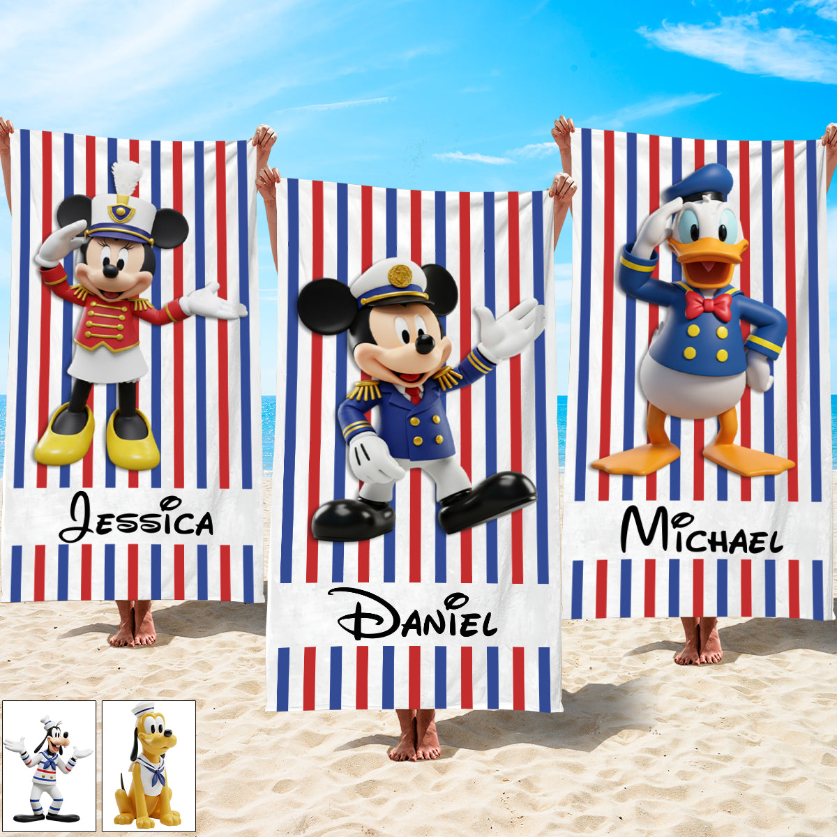 Magical Cruise Trip - Personalized Mouse Quick-dry Beach Towel/ Bath Towel