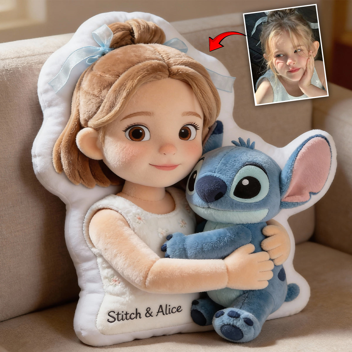 Ohana Means Family - Personalized Ohana Faux Fur Shaped Pillow