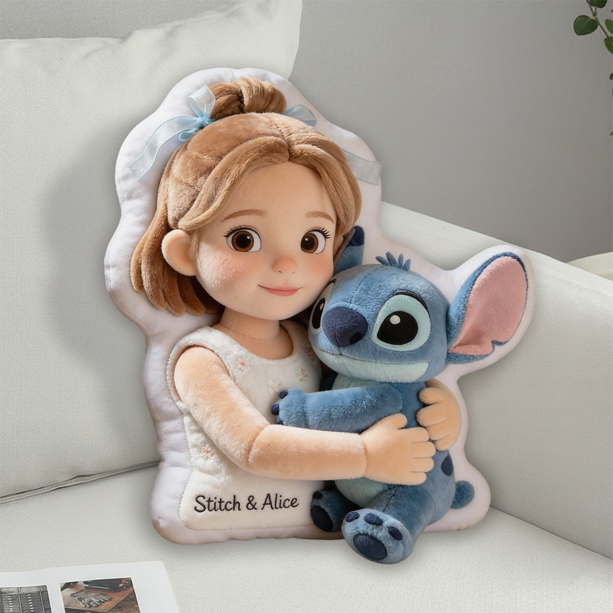Ohana Means Family - Personalized Ohana Faux Fur Shaped Pillow