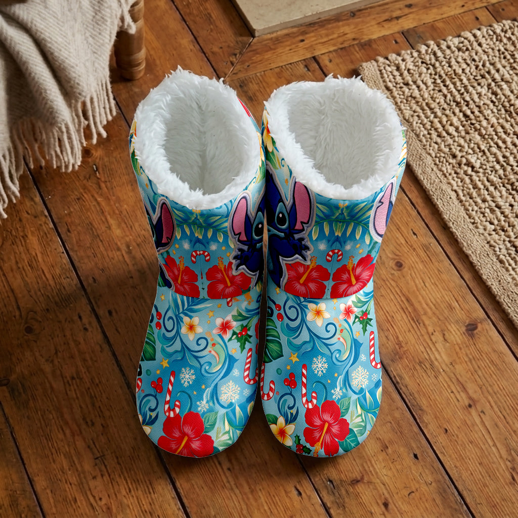 Ohana Means Family - Personalized Ohana Faux Fur Boot Slippers