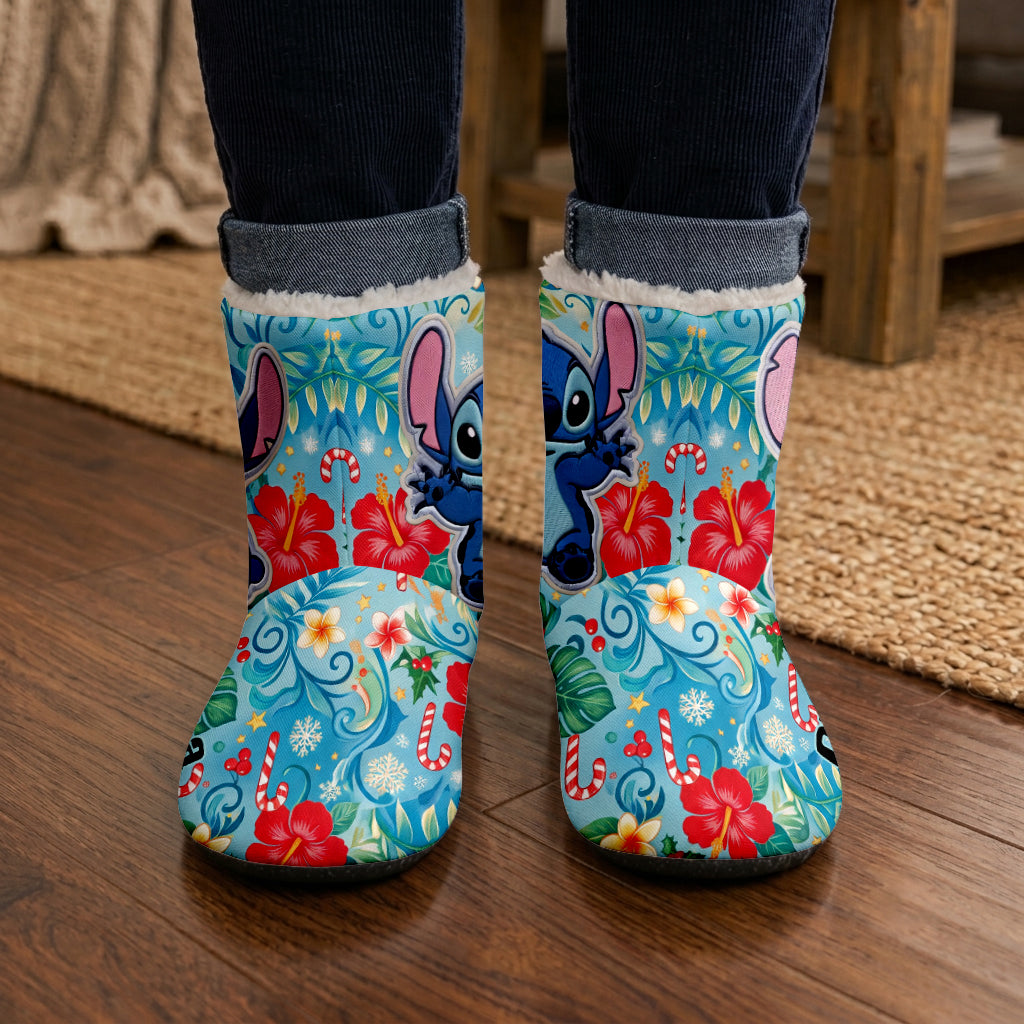 Ohana Means Family - Personalized Ohana Faux Fur Boot Slippers
