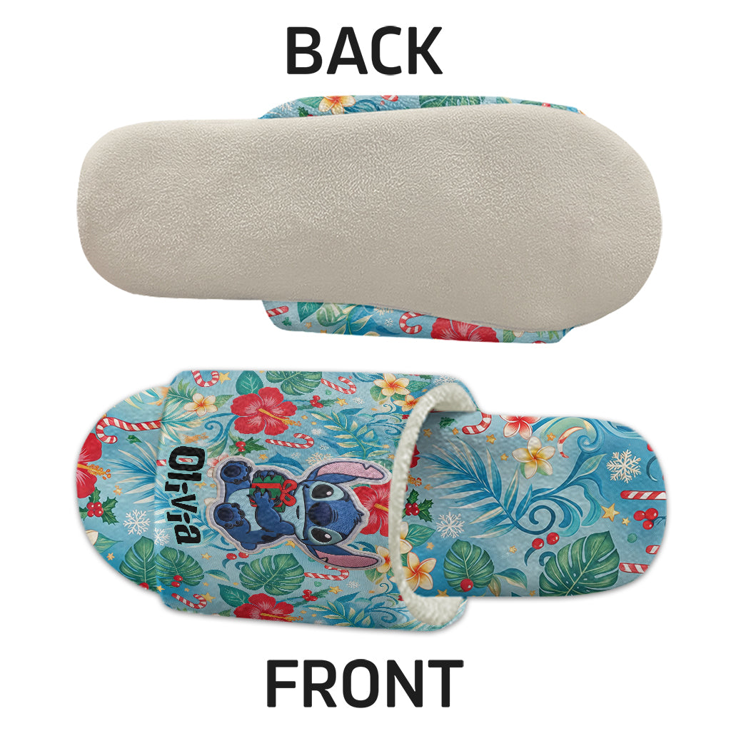 Ohana Means Family - Personalized Ohana Faux Fur Boot Slippers