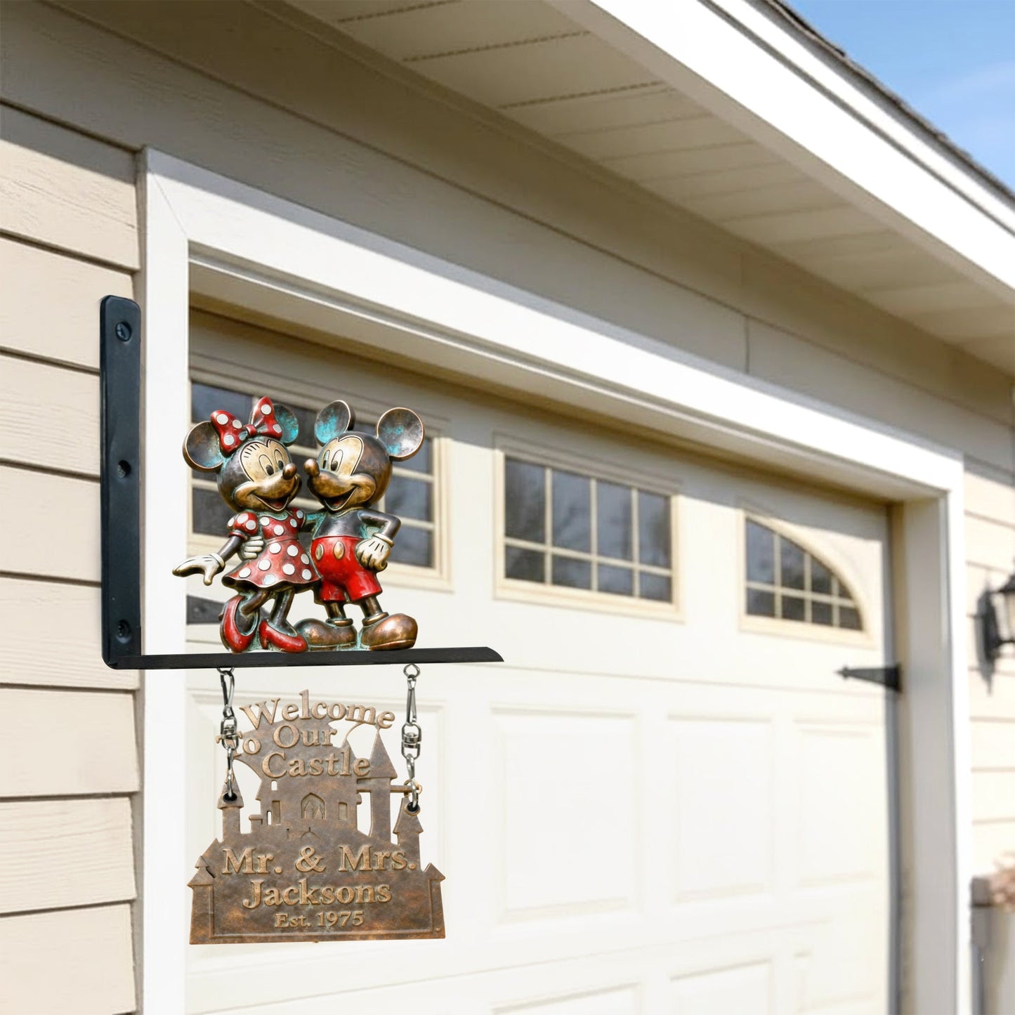 Welcome To Our Castle - Personalized Mouse Wooden Wall Mount Sign