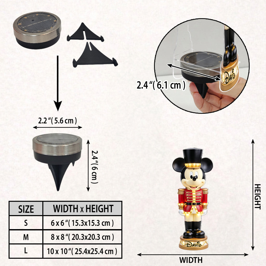Christmas Magic - Personalized Mouse Solar Acrylic Light
