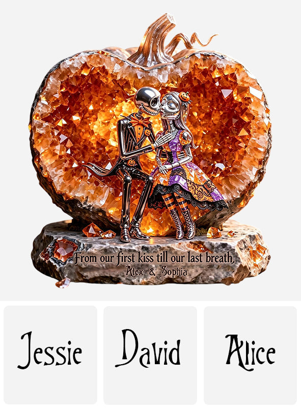 Gothic Skeleton Couple - Personalized Nightmare 2-Side Printed Acrylic Plaque