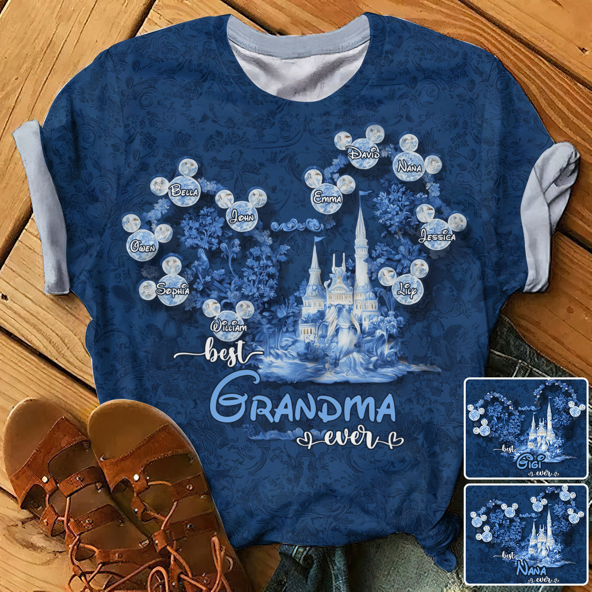Best Grandma Ever - Personalized Mouse All Over Shirt