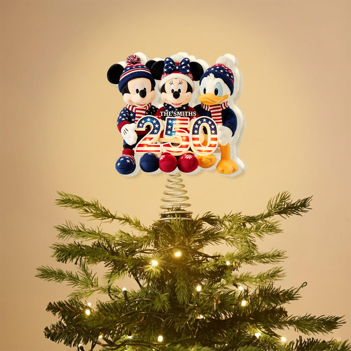 250 Anniversary Magical Friends - Personalized Mouse LED Light Tree Topper