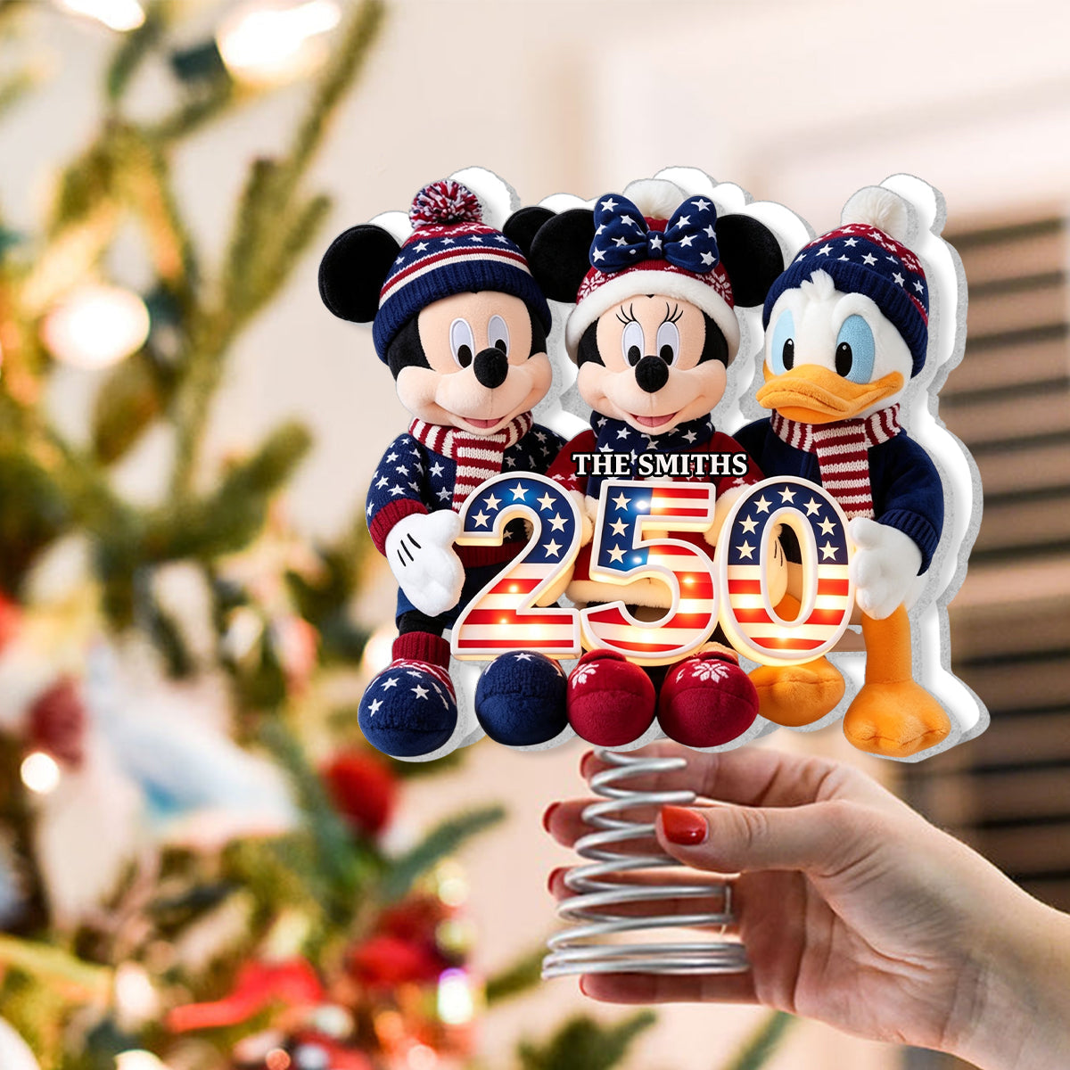 250 Anniversary Magical Friends - Personalized Mouse LED Light Tree Topper