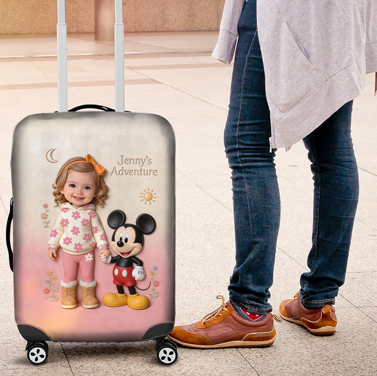 Custom Any Photo & Character, My Adventure - Personalized Mouse Luggage Cover
