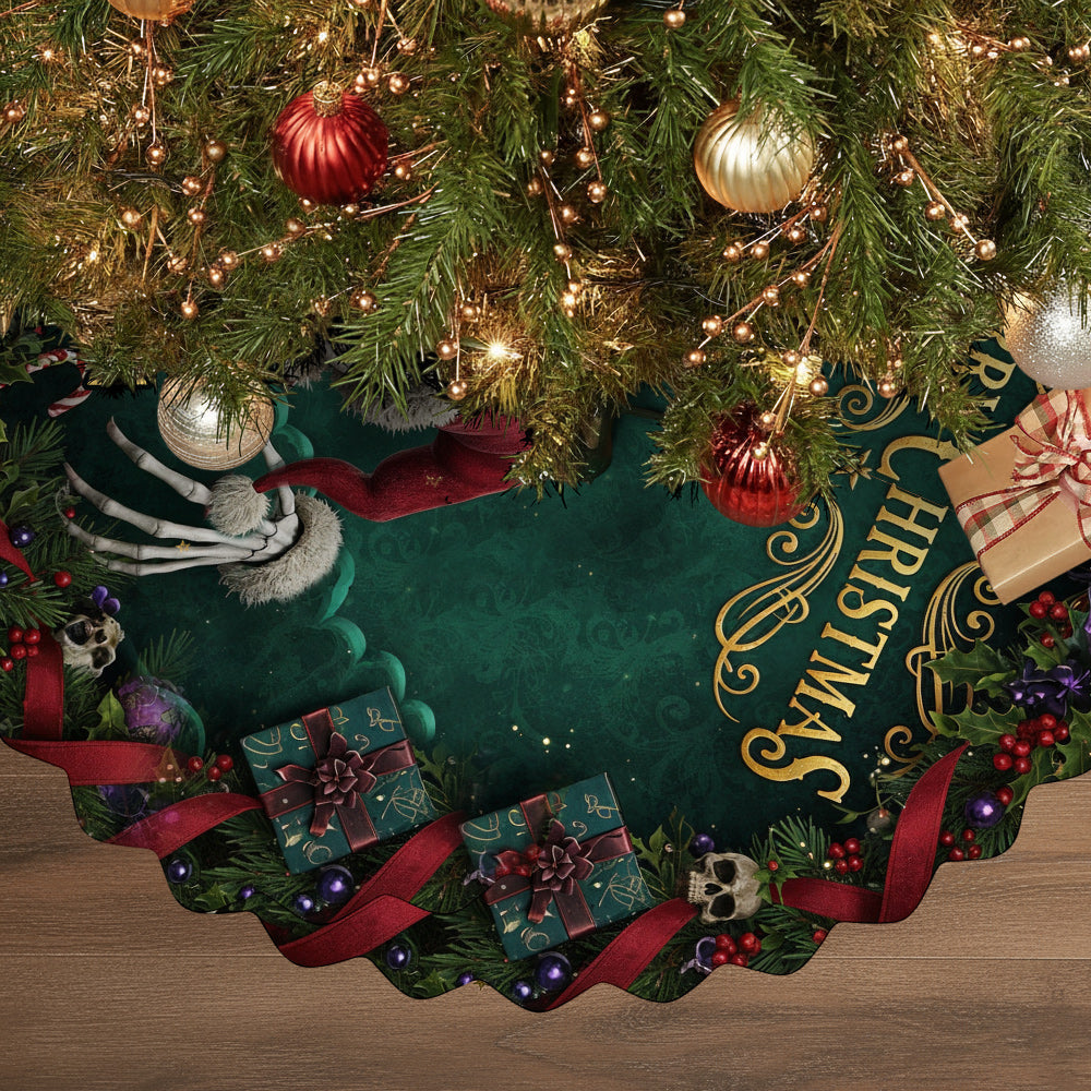 Dark Christmas - Personalized Nightmare Shaped Tree Skirt