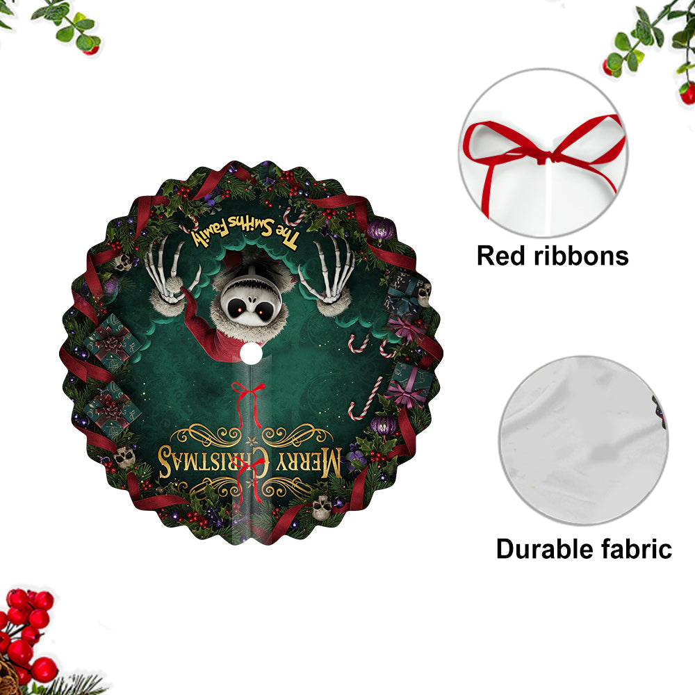 Dark Christmas - Personalized Nightmare Shaped Tree Skirt