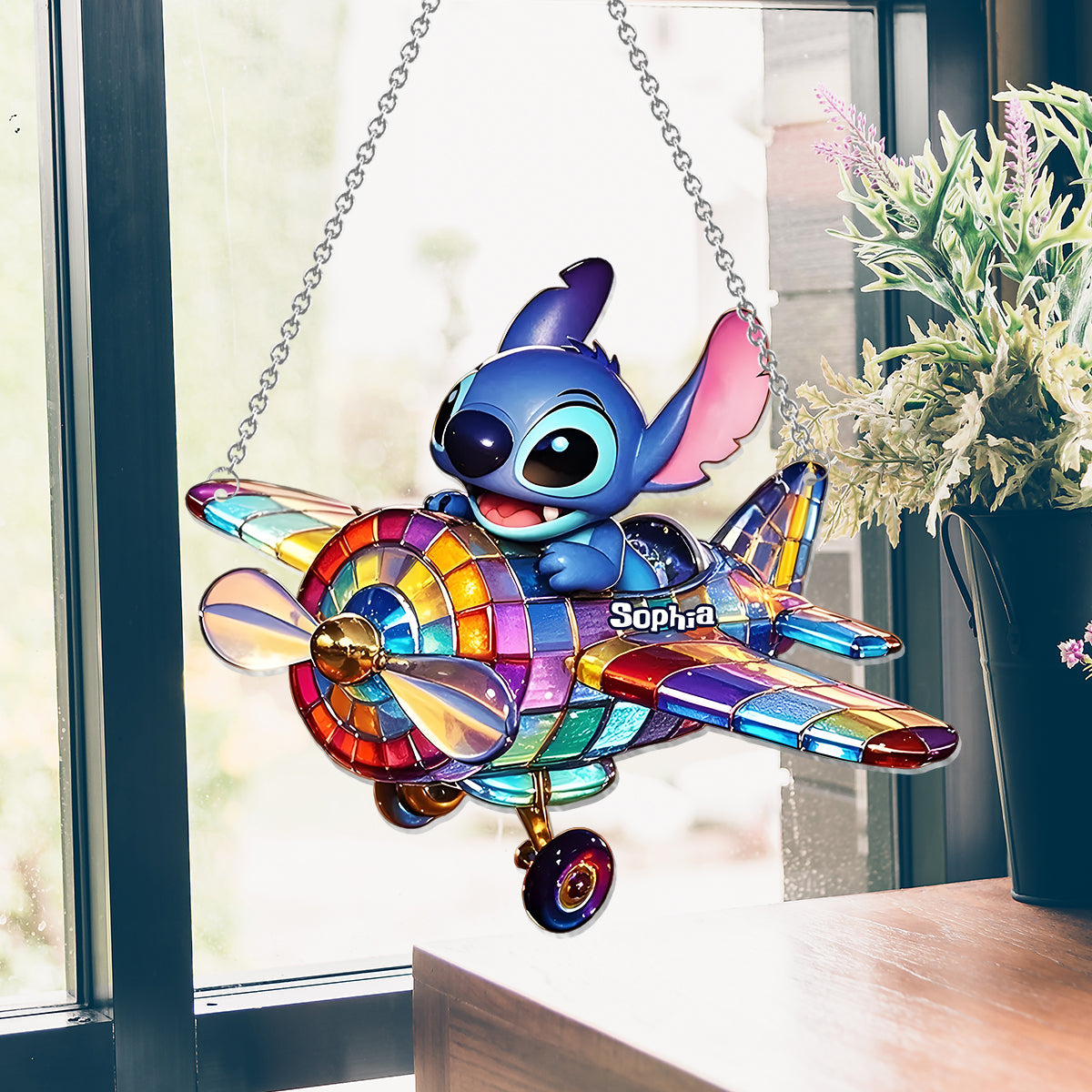 Fly High - Personalized Ohana Window Hanging Suncatcher Ornament