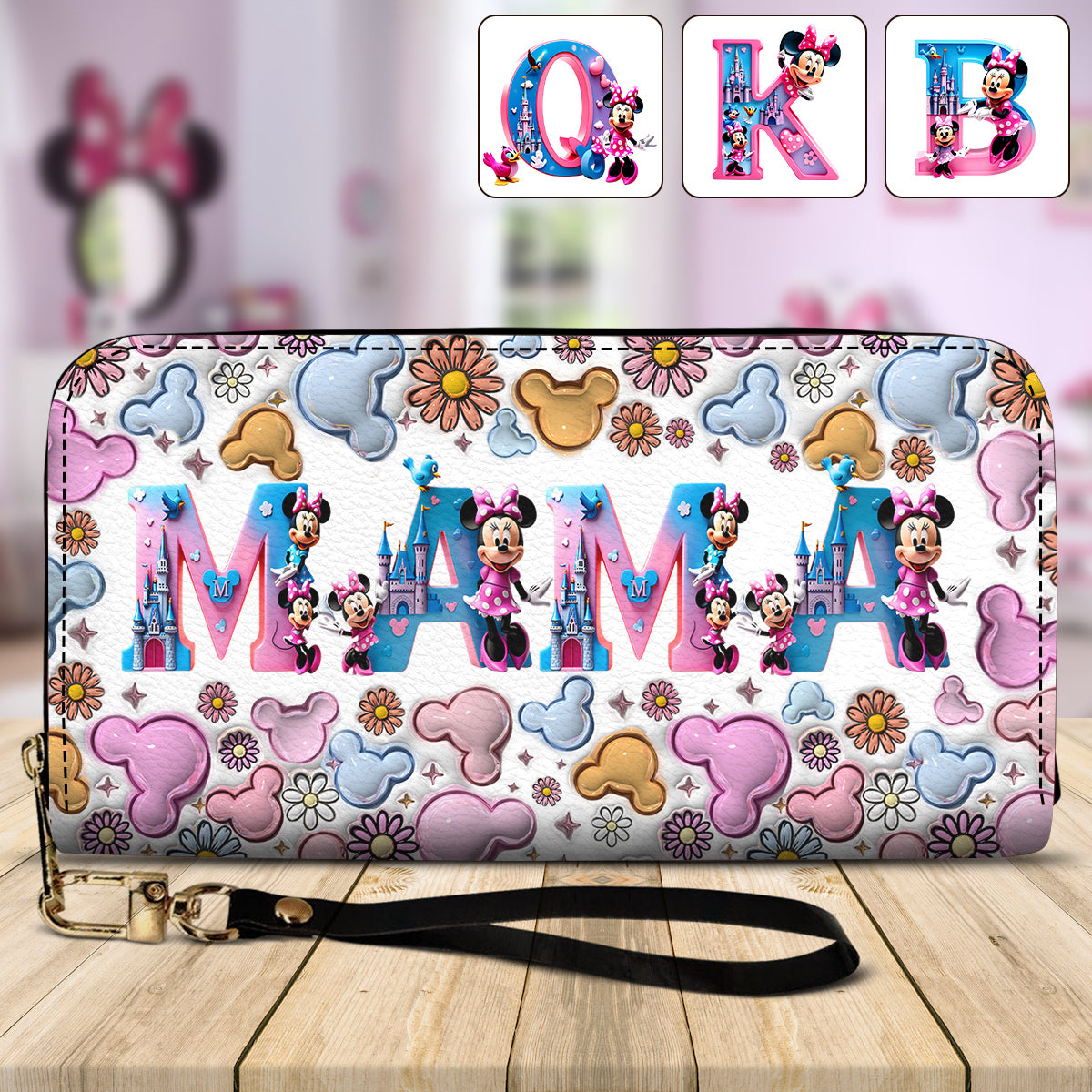 Magical Mama Nana Any Title - Personalized Mother Leather Long Wallet