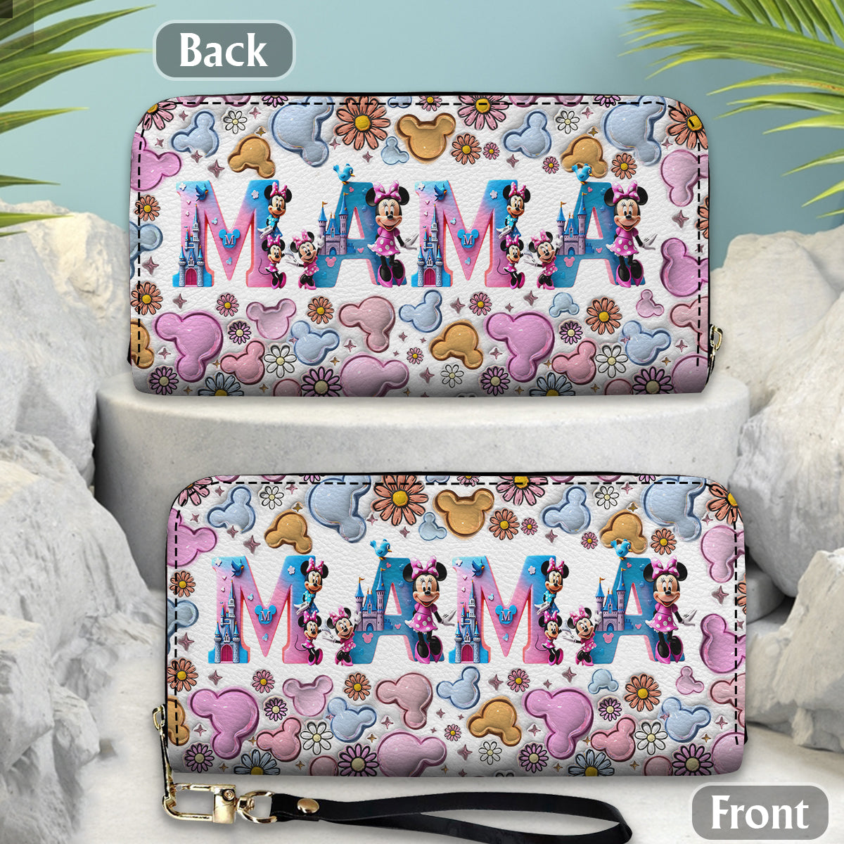 Magical Mama Nana Any Title - Personalized Mother Leather Long Wallet