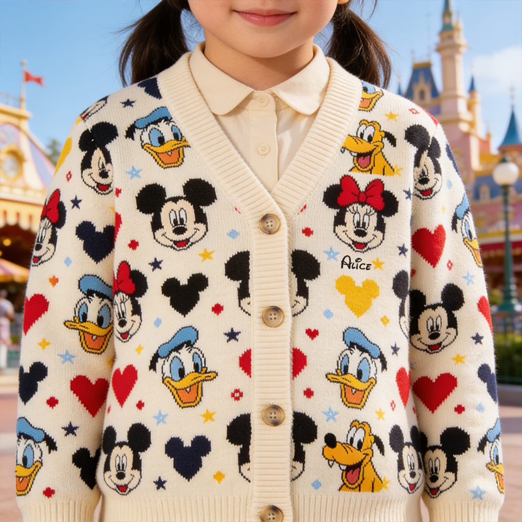 Friends - Personalized Mouse Cardigan Sweater