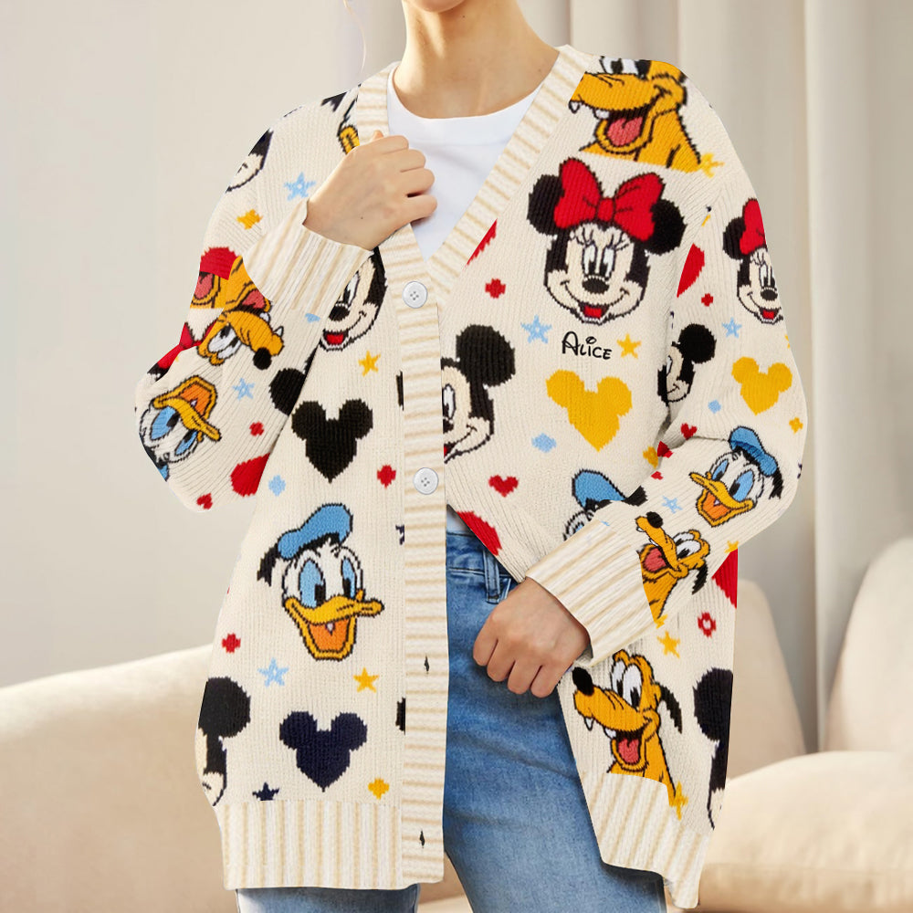 Friends - Personalized Mouse Cardigan Sweater