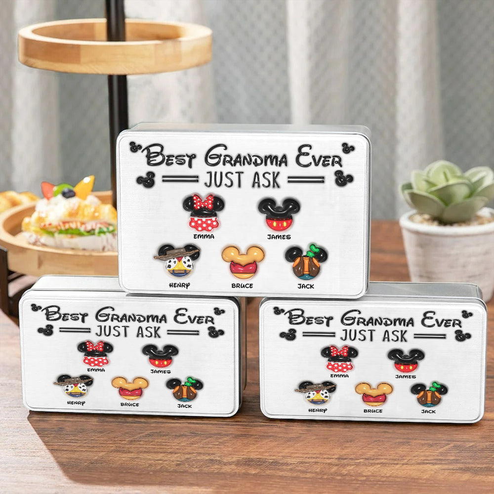 Best Grandma Ever - Personalized Mouse Biscuit Tin