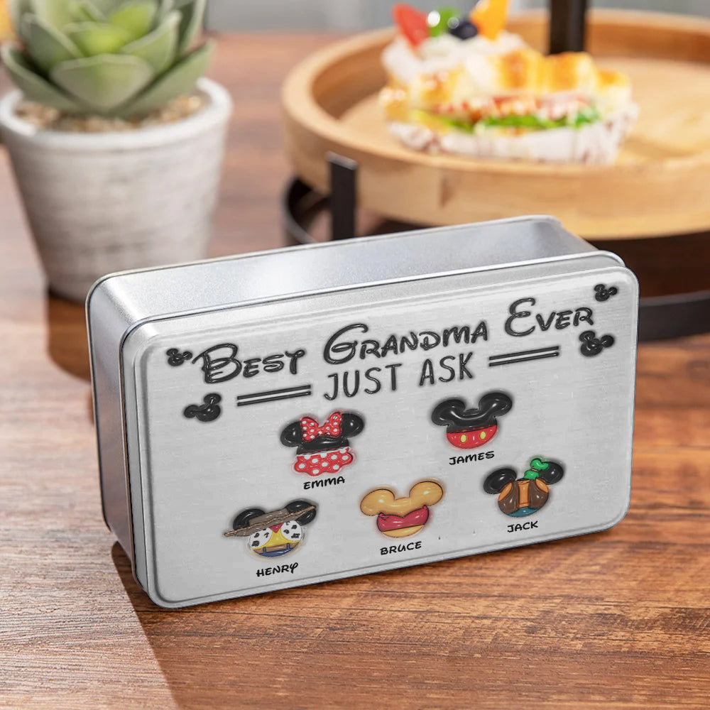 Best Grandma Ever - Personalized Mouse Biscuit Tin