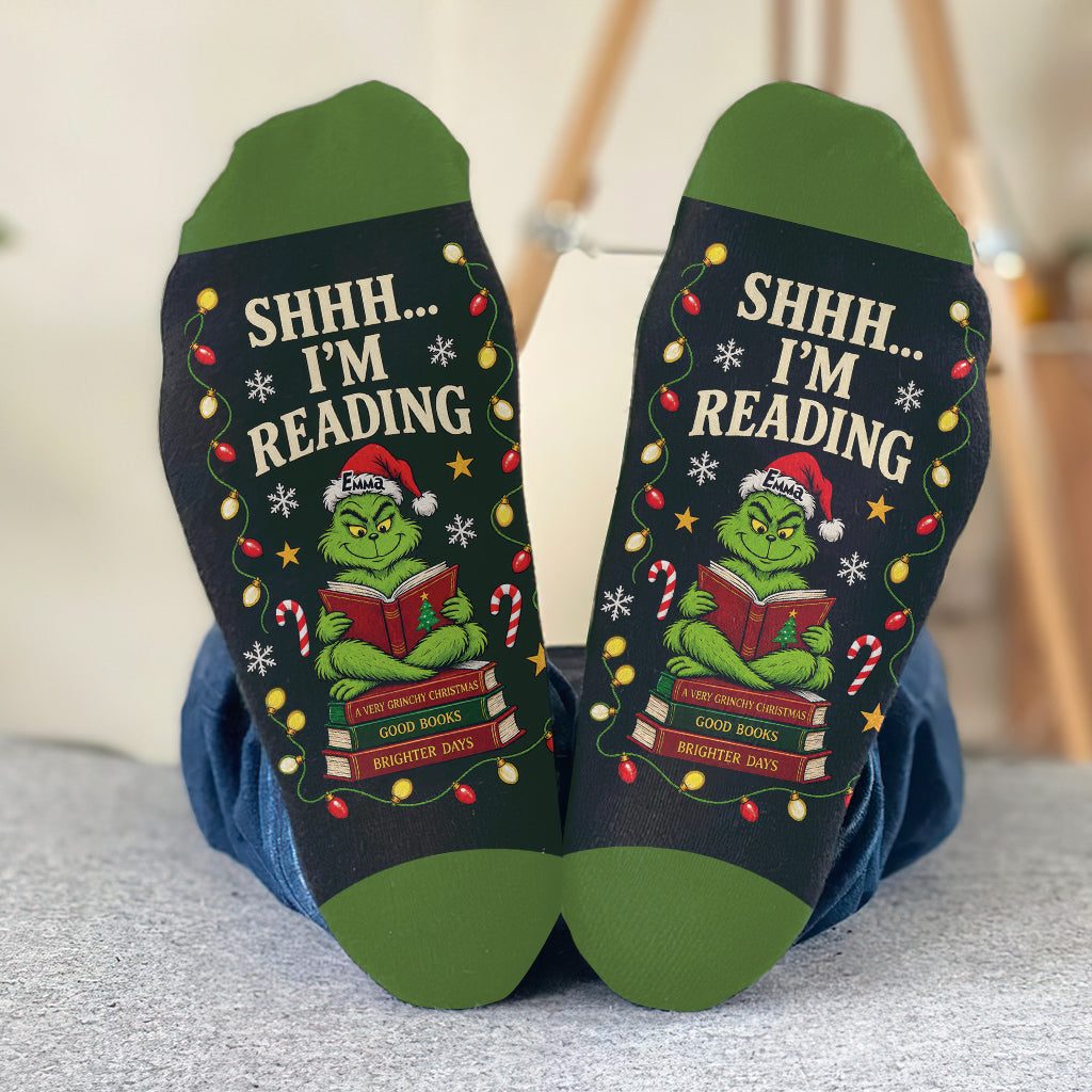 I'm Reading - Personalized Stole Christmas Socks