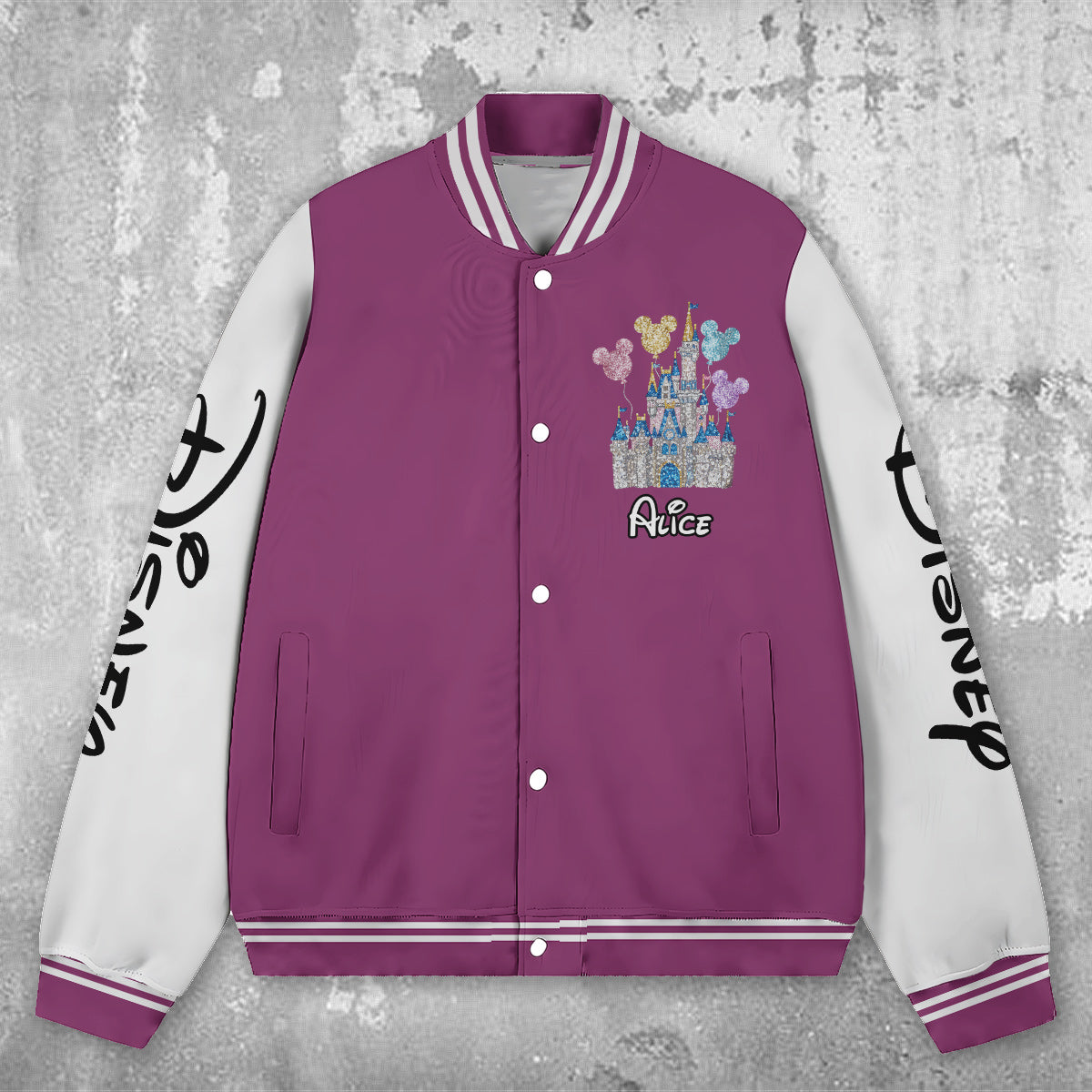 Magical Castle - Personalized Mouse Varsity Jacket