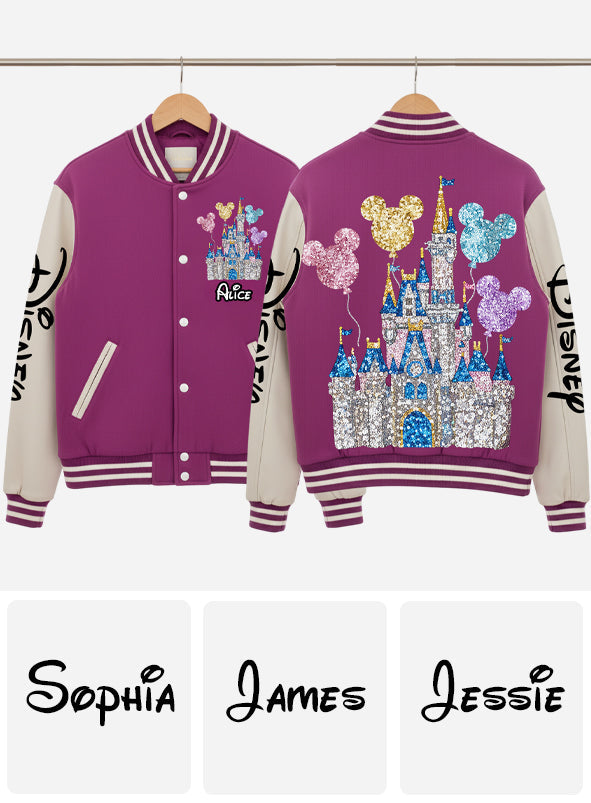 Magical Castle - Personalized Mouse Varsity Jacket