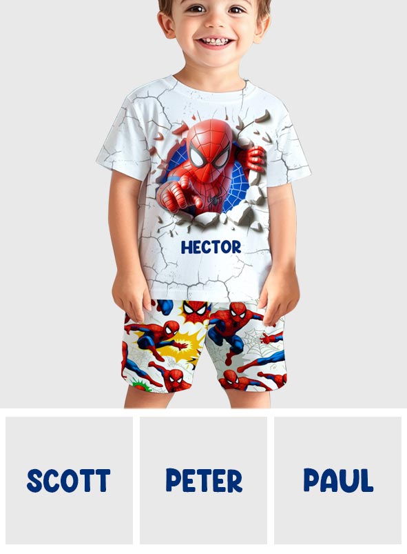 Cool Spider - Personalized Kid T-shirt & Shorts