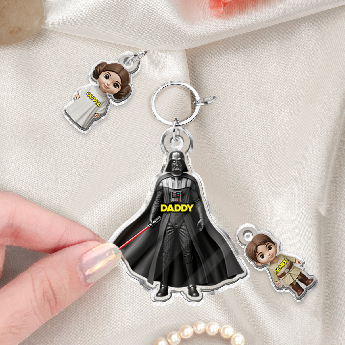 I'm Their Father - Personalized The Force Keychain with Charms