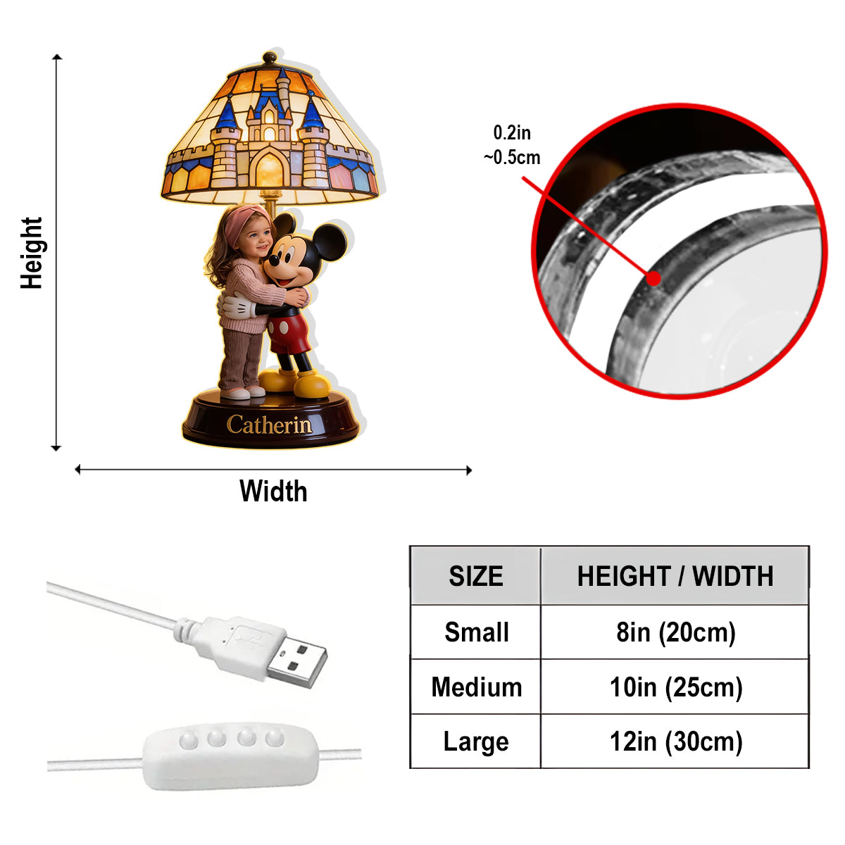 Magic Friends - Personalized Mouse Acrylic LED Night Light