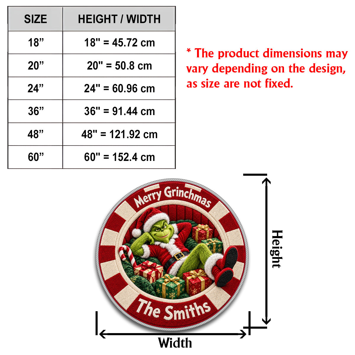 Merry Grinchmas - Personalized Stole Christmas Non-Slip Tufted Rug