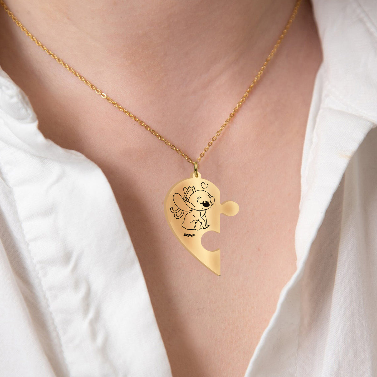 Ohana Means Love - Personalized Ohana Matching Pendant Necklace