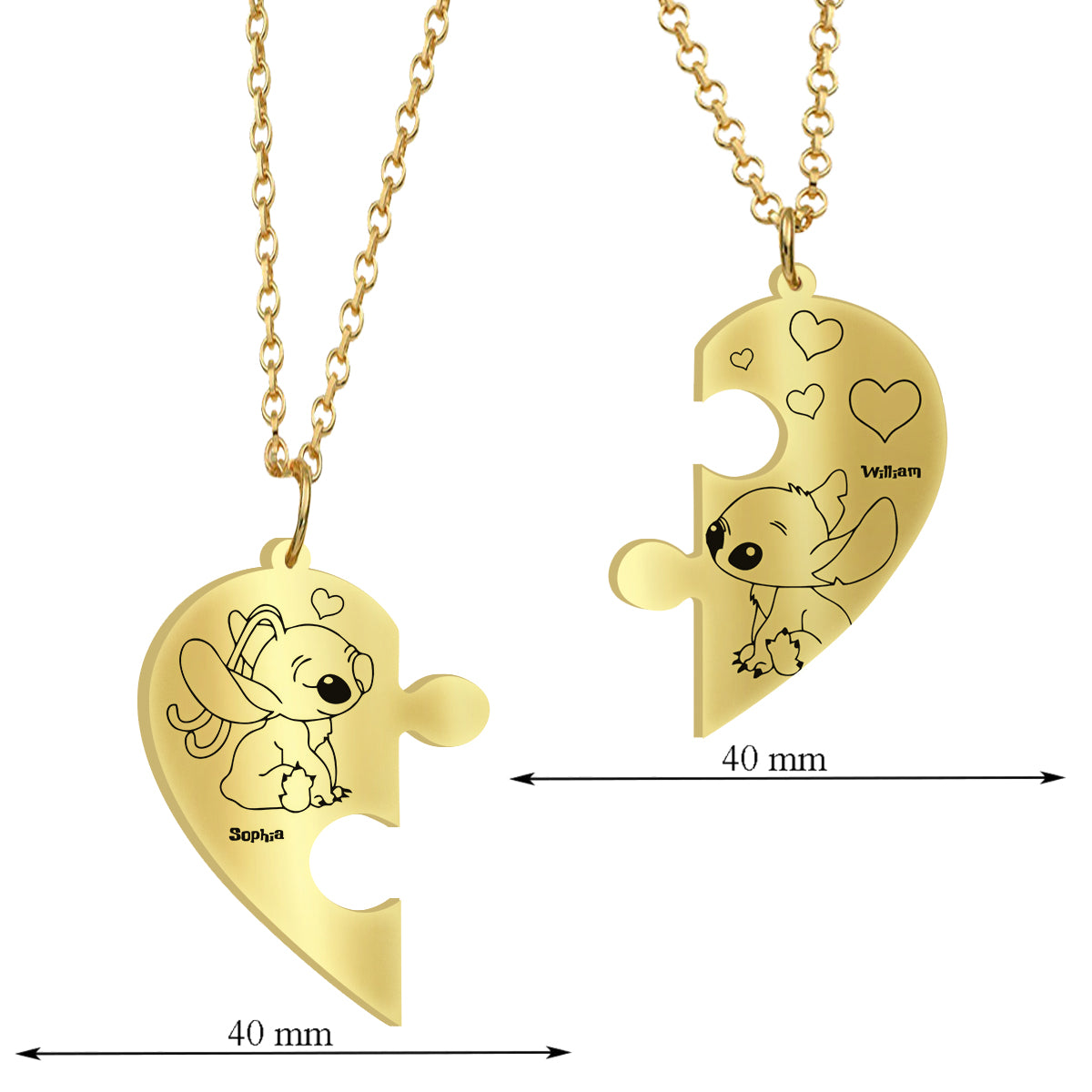 Ohana Means Love - Personalized Ohana Matching Pendant Necklace