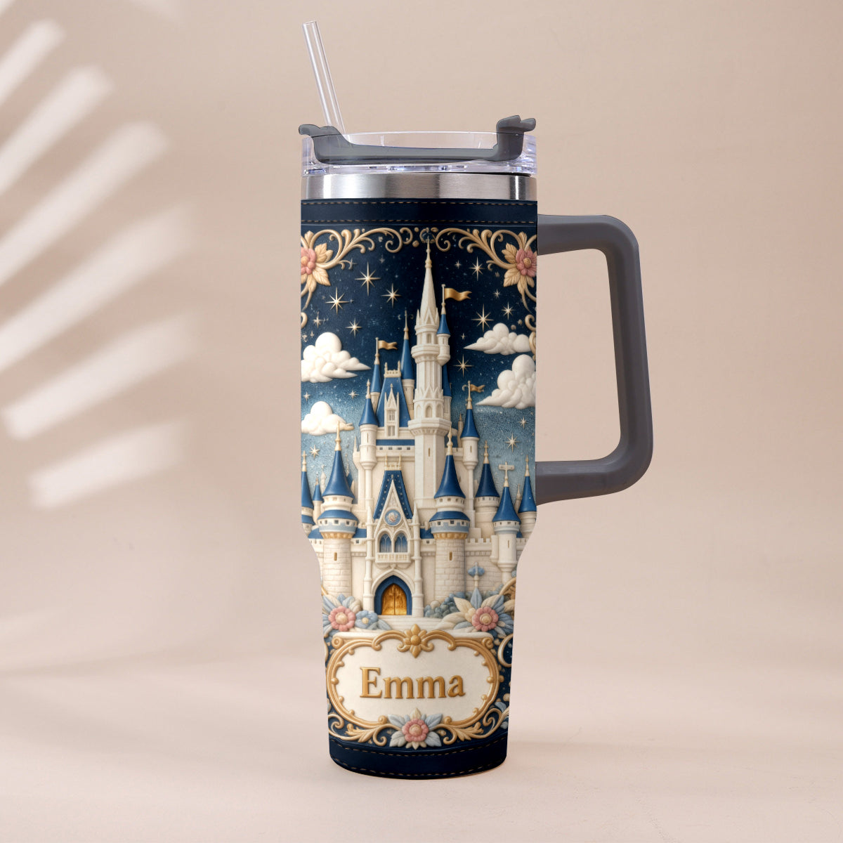Magic Castle - Personalized Dream Trip Tumbler With Handle