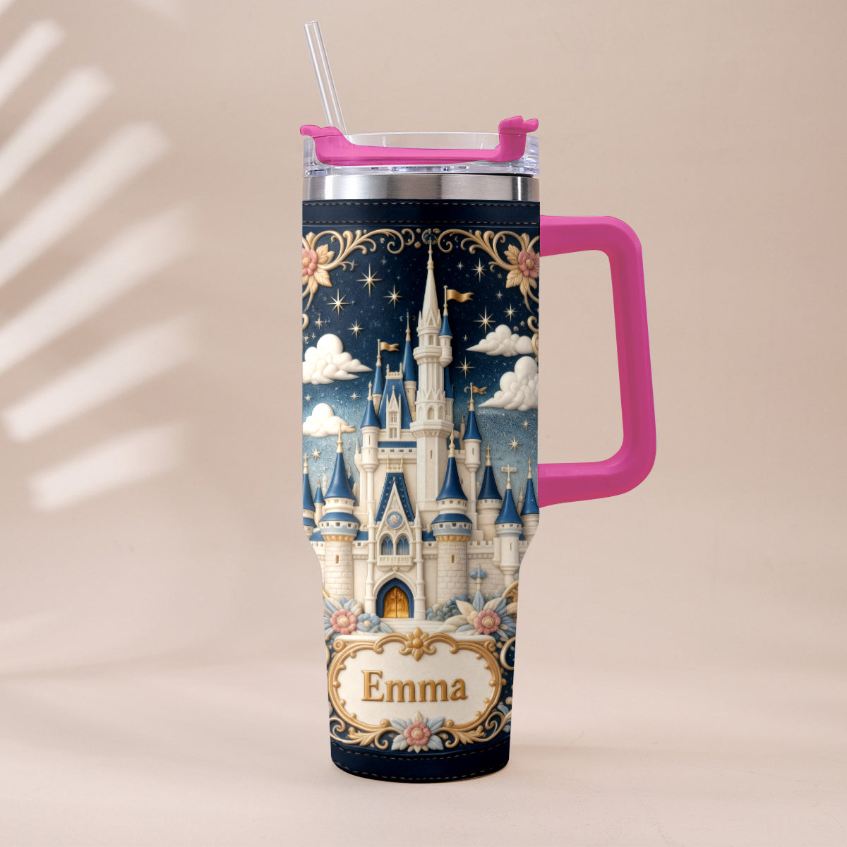 Magic Castle - Personalized Dream Trip Tumbler With Handle