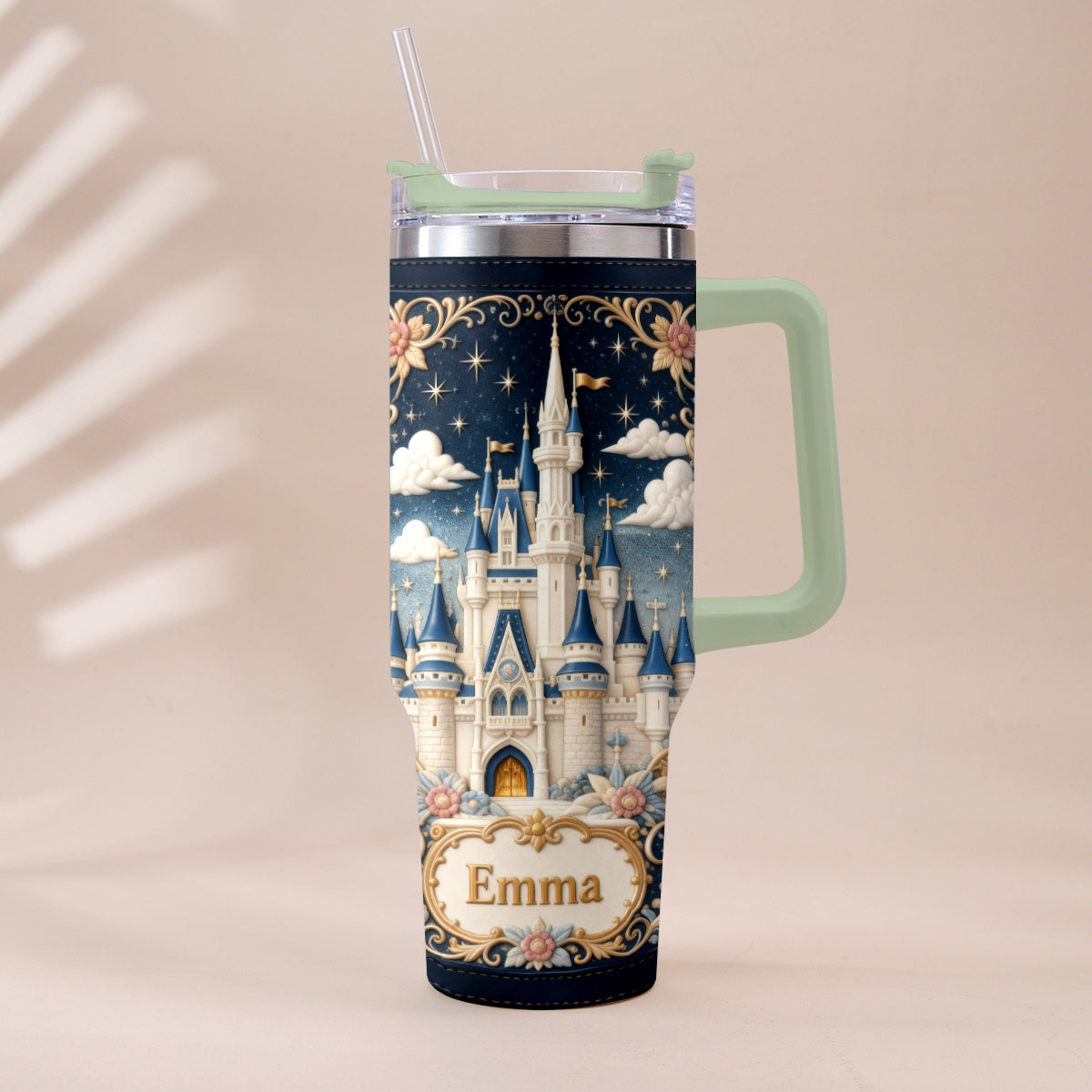Magic Castle - Personalized Dream Trip Tumbler With Handle