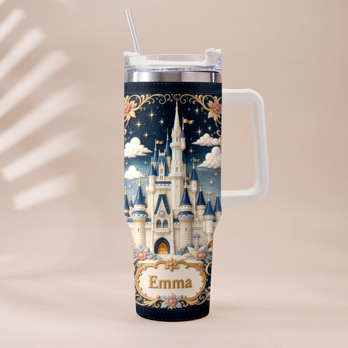 Magic Castle - Personalized Dream Trip Tumbler With Handle