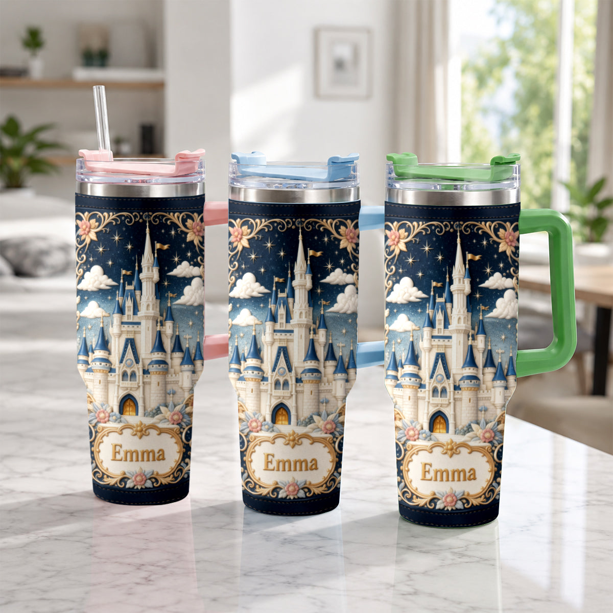 Magic Castle - Personalized Dream Trip Tumbler With Handle